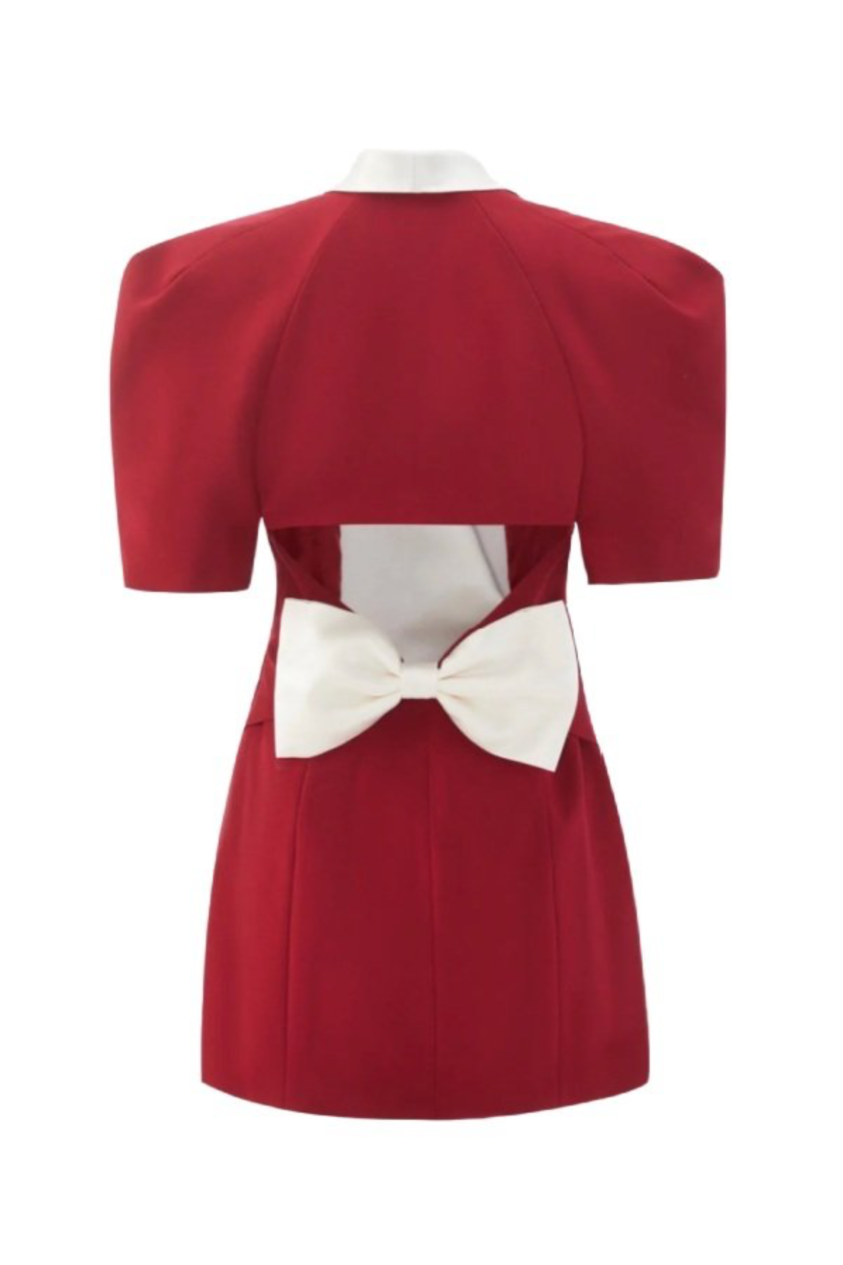 Elsie V-ringad Backless Bowtie Mini Dress