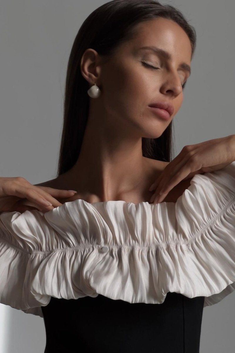 Μάξι φόρεμα Bonnie Off Shoulder Ruffle