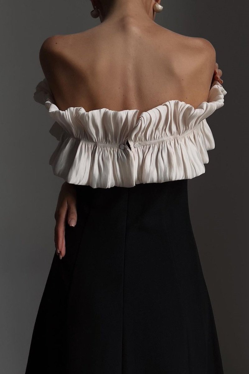 Bonnie Off Shoulder Ruffle Maxikjole