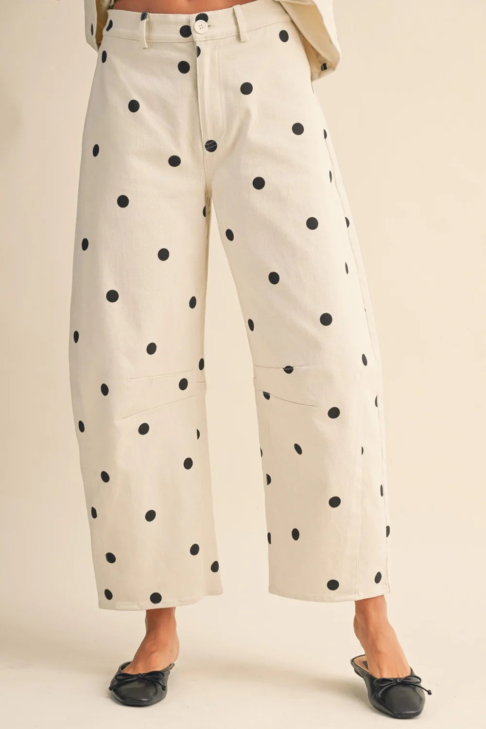 Pantaloni a palloncino a vita alta in pizzo guipure floreale