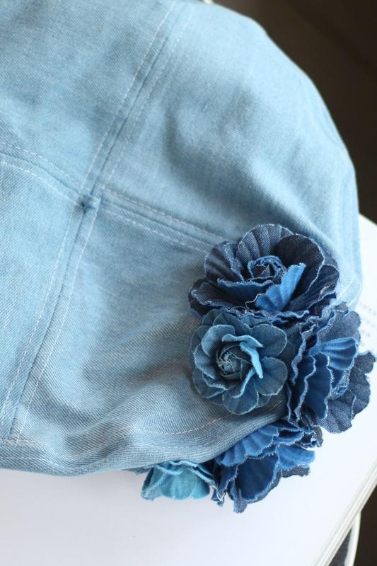 Camellia Denim Baret Hoed