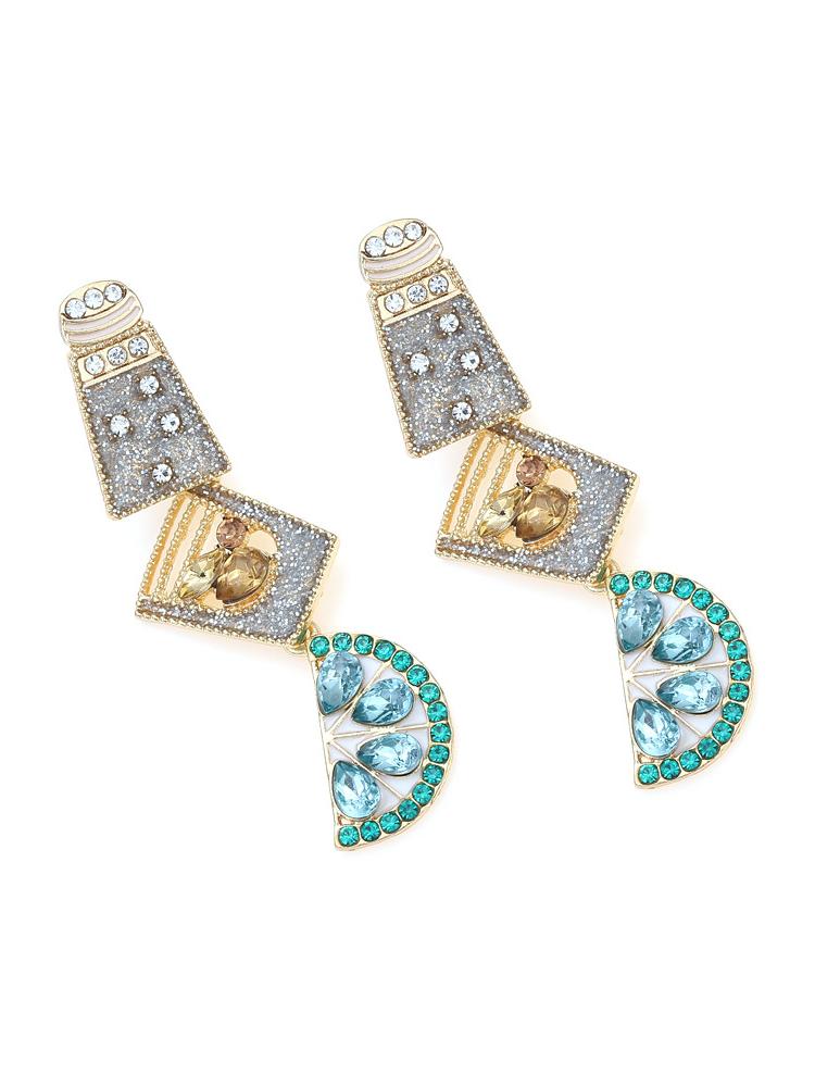 Boucles d'oreilles pendantes Cocktail Diamante