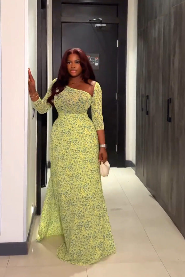 Floral Cutout Maxi Dress