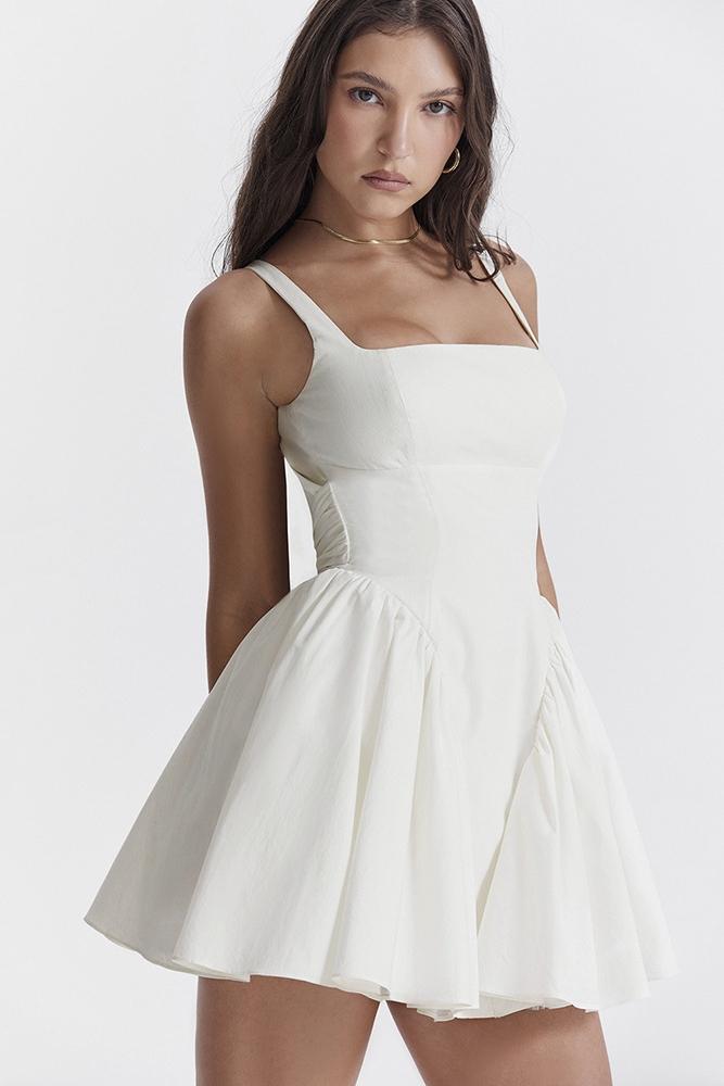 Debby Bow-tie Backless Mini Kleed