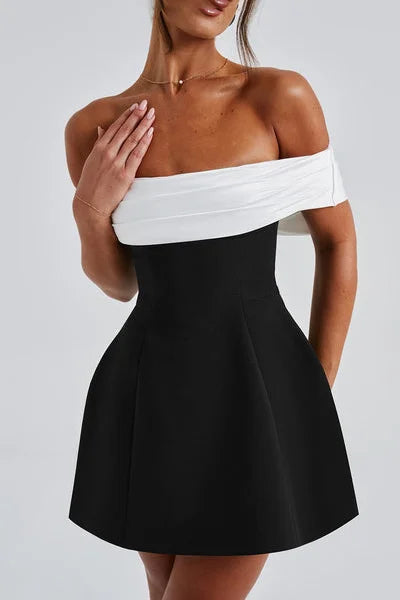 Delta Mini Dress - Black/White