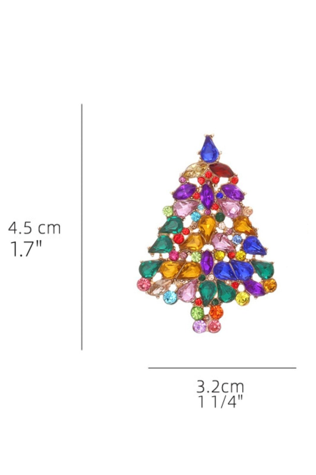 Diamante Christmas Tree Earrings