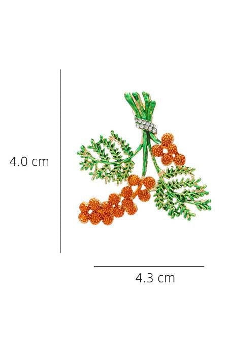 Emaillierte rote Tannenzapfen-Ohrringe