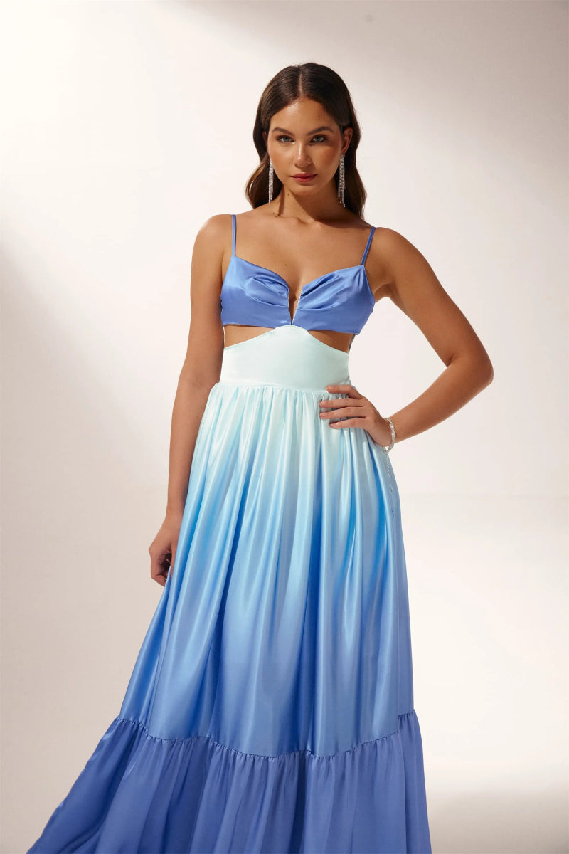 dresses - Ethel Cut - out Gradient Maxi Slip Dress - SD00604302751 - Blue - S - Sunfere