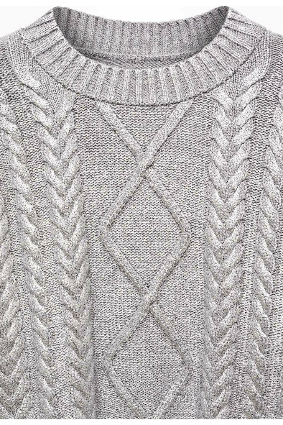 Suéter Genevieve Metallic Foiled Cable-knit