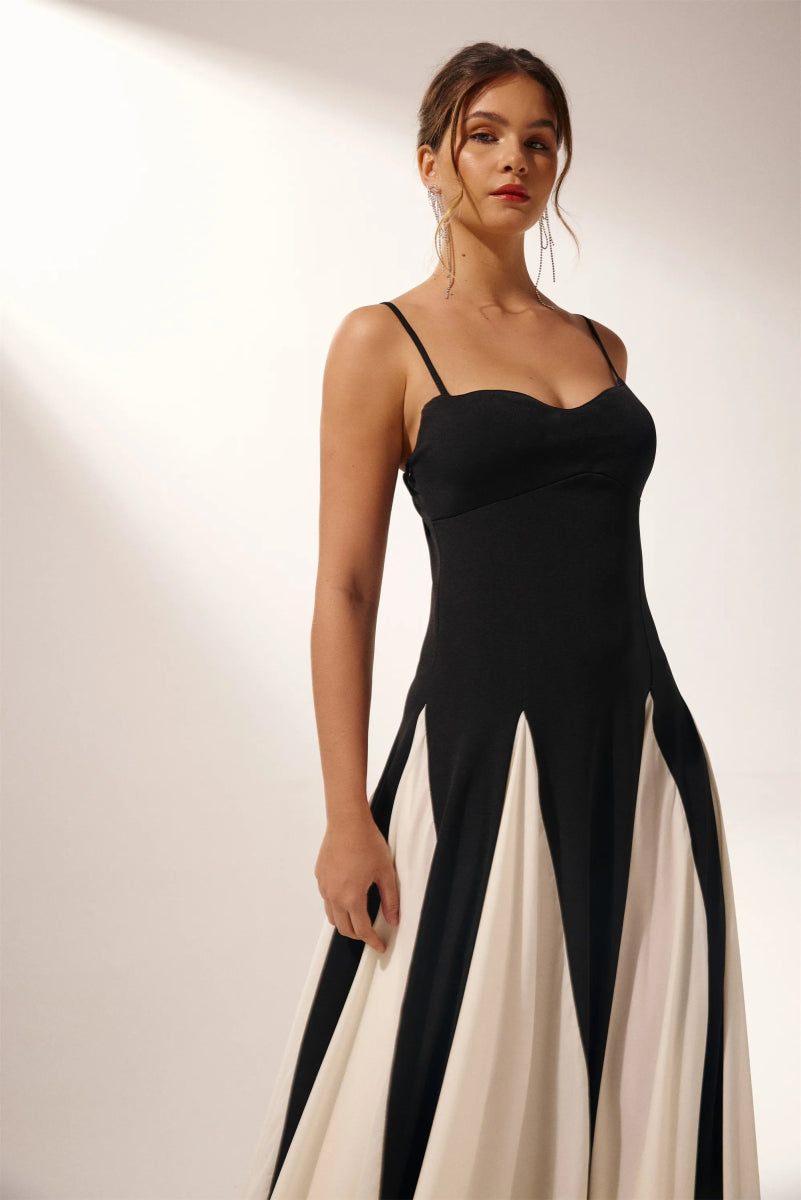 Sukienka Griselda Color Block Maxi Slip Dress