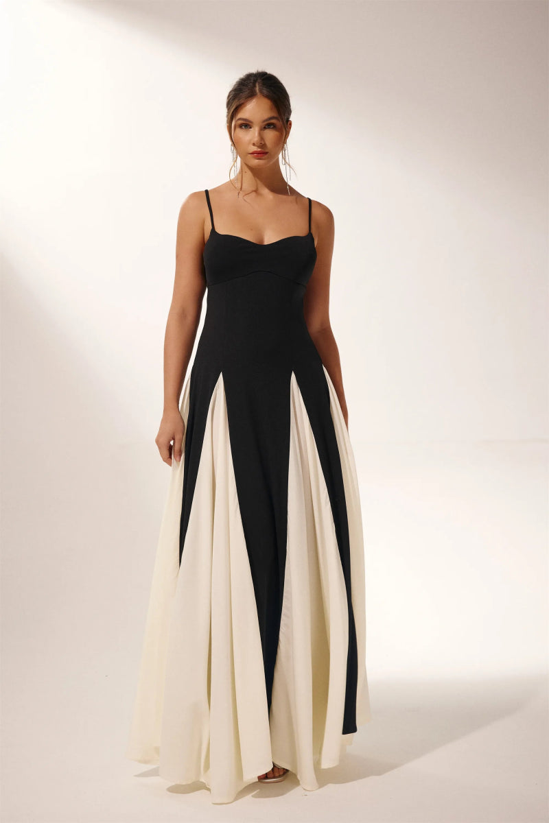 Sukienka Griselda Color Block Maxi Slip Dress