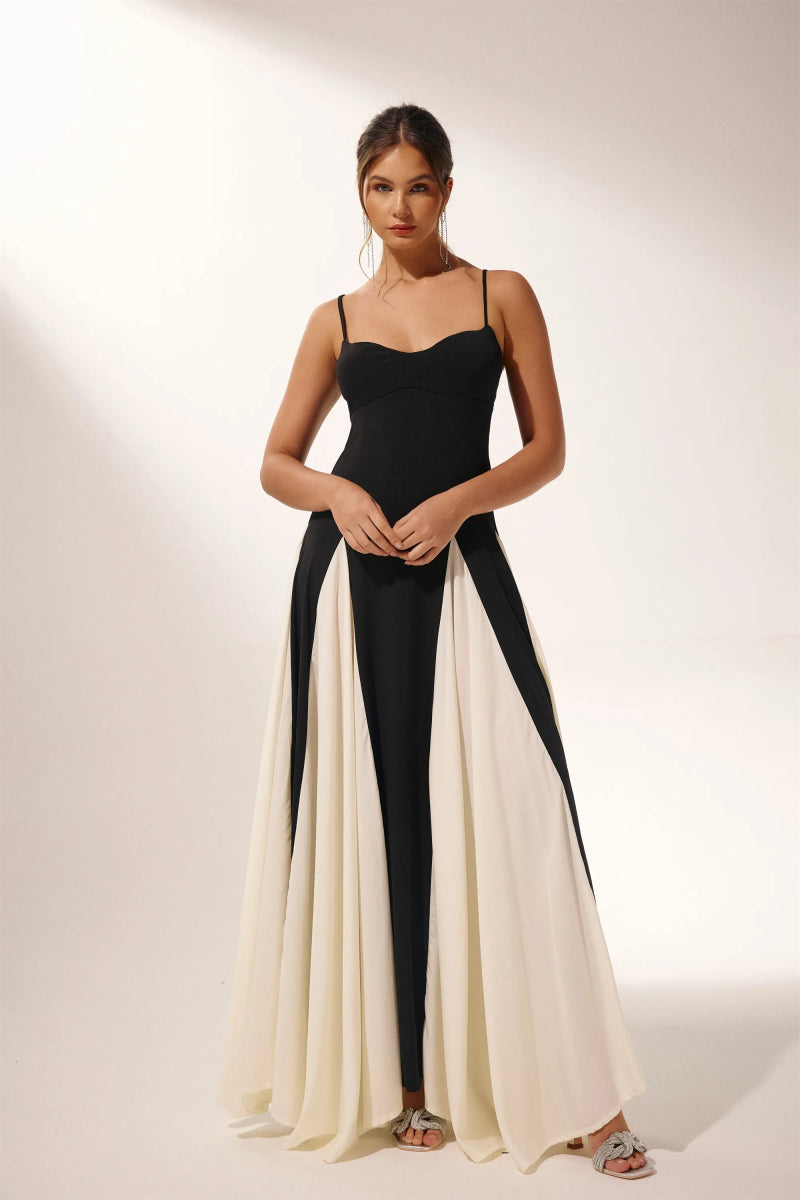 Sukienka Griselda Color Block Maxi Slip Dress