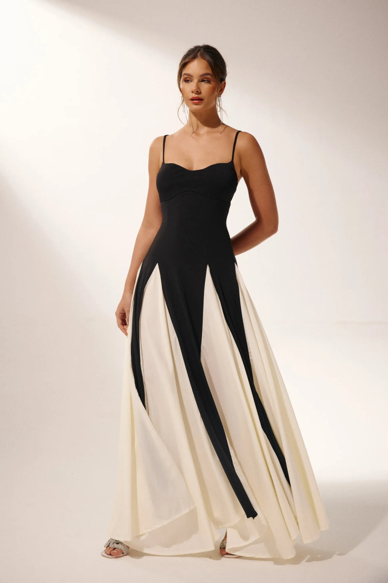 Sukienka Griselda Color Block Maxi Slip Dress