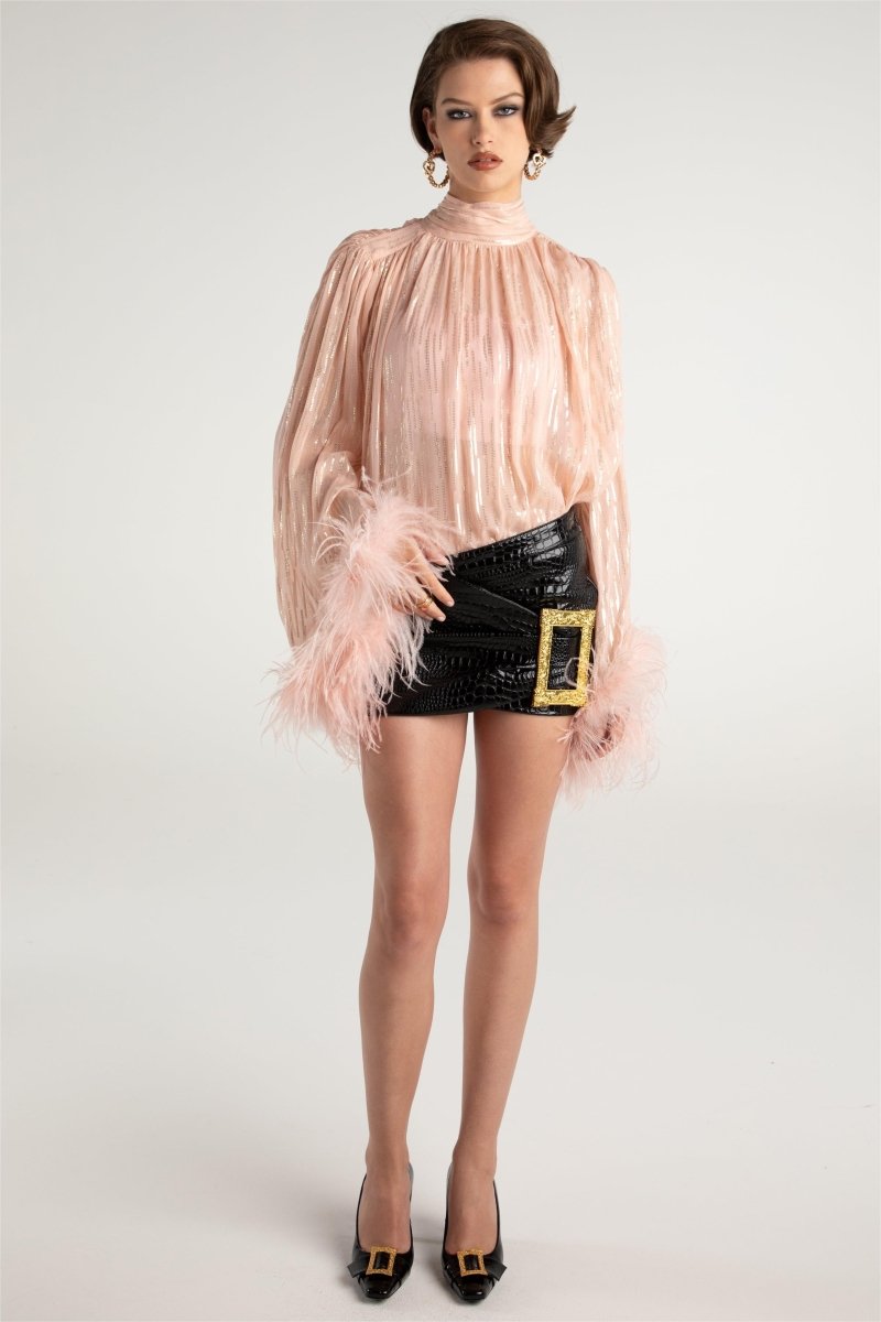 Hedda Leather Mini Skirt-Sunfere