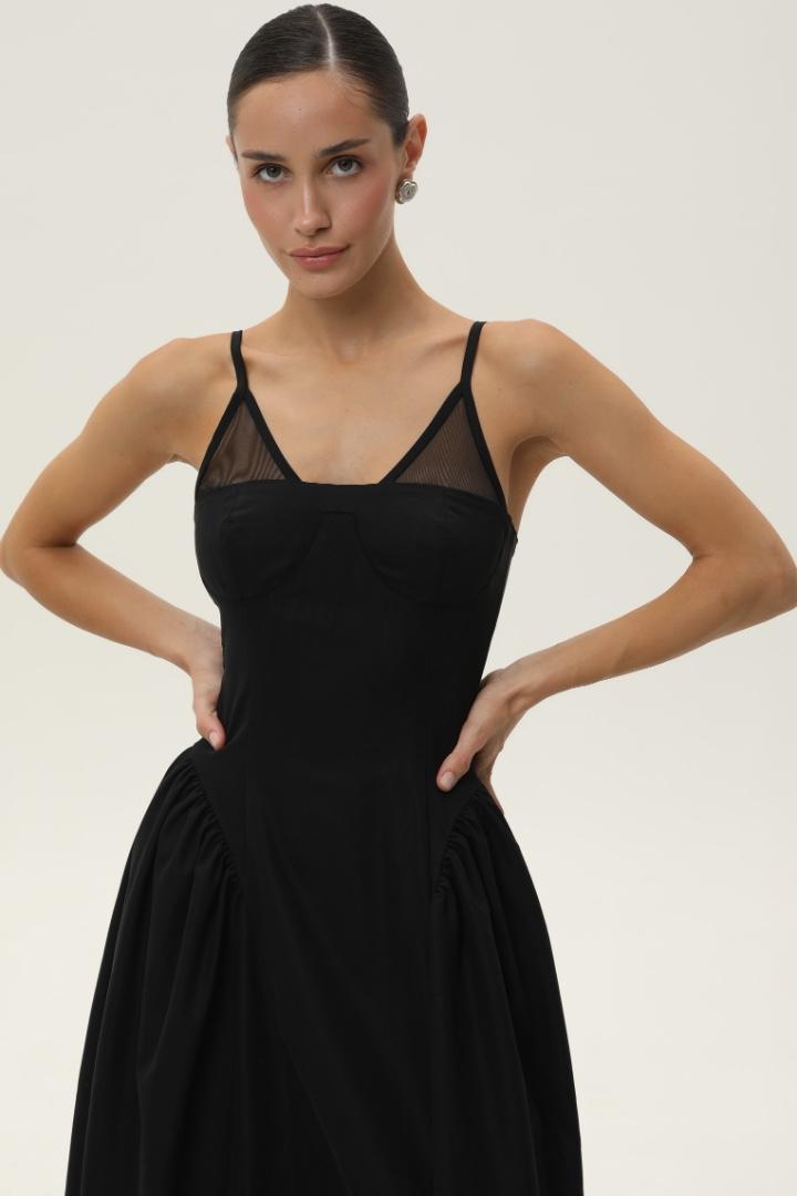 Sheer Spaghetti Strap Maxi Dress