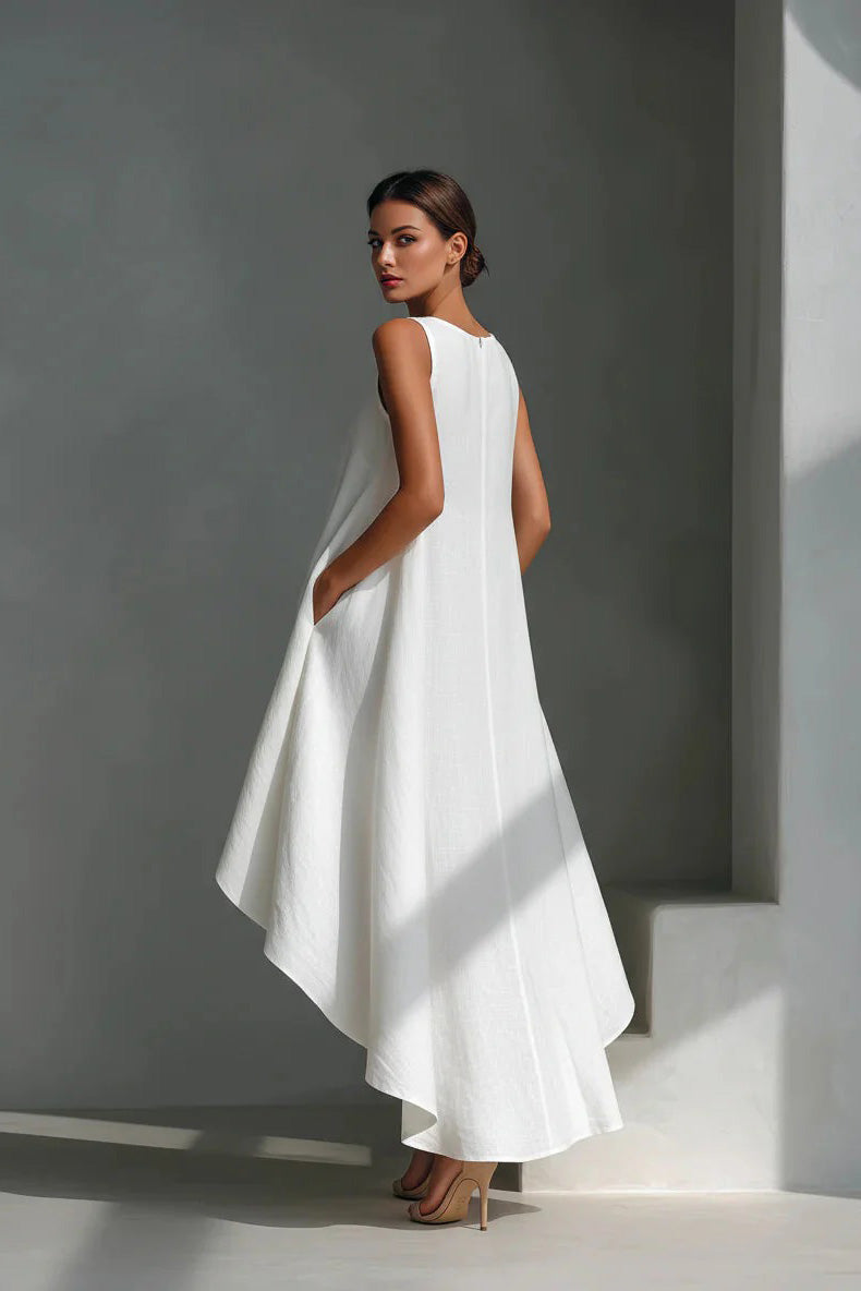 Mini-Kleid aus Kunstwildleder mit ausgestellten Ärmeln und Spitze