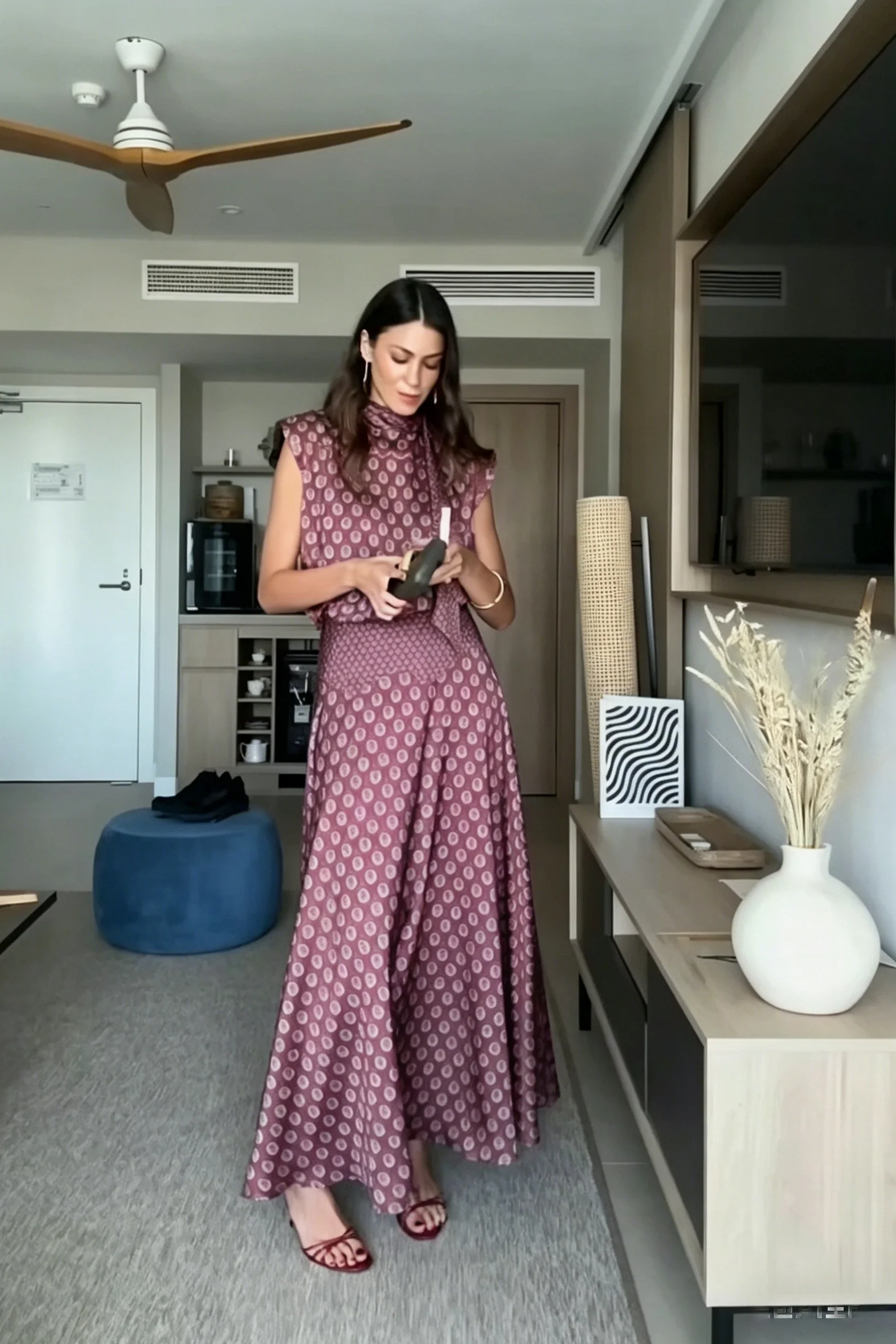 Sian Maxi Kleed - Rust