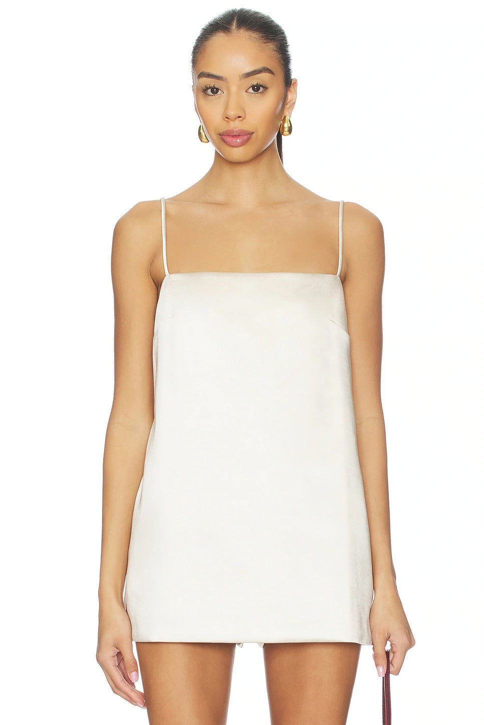 Rochie maxi asimetrică cu coadă din bronz lichid