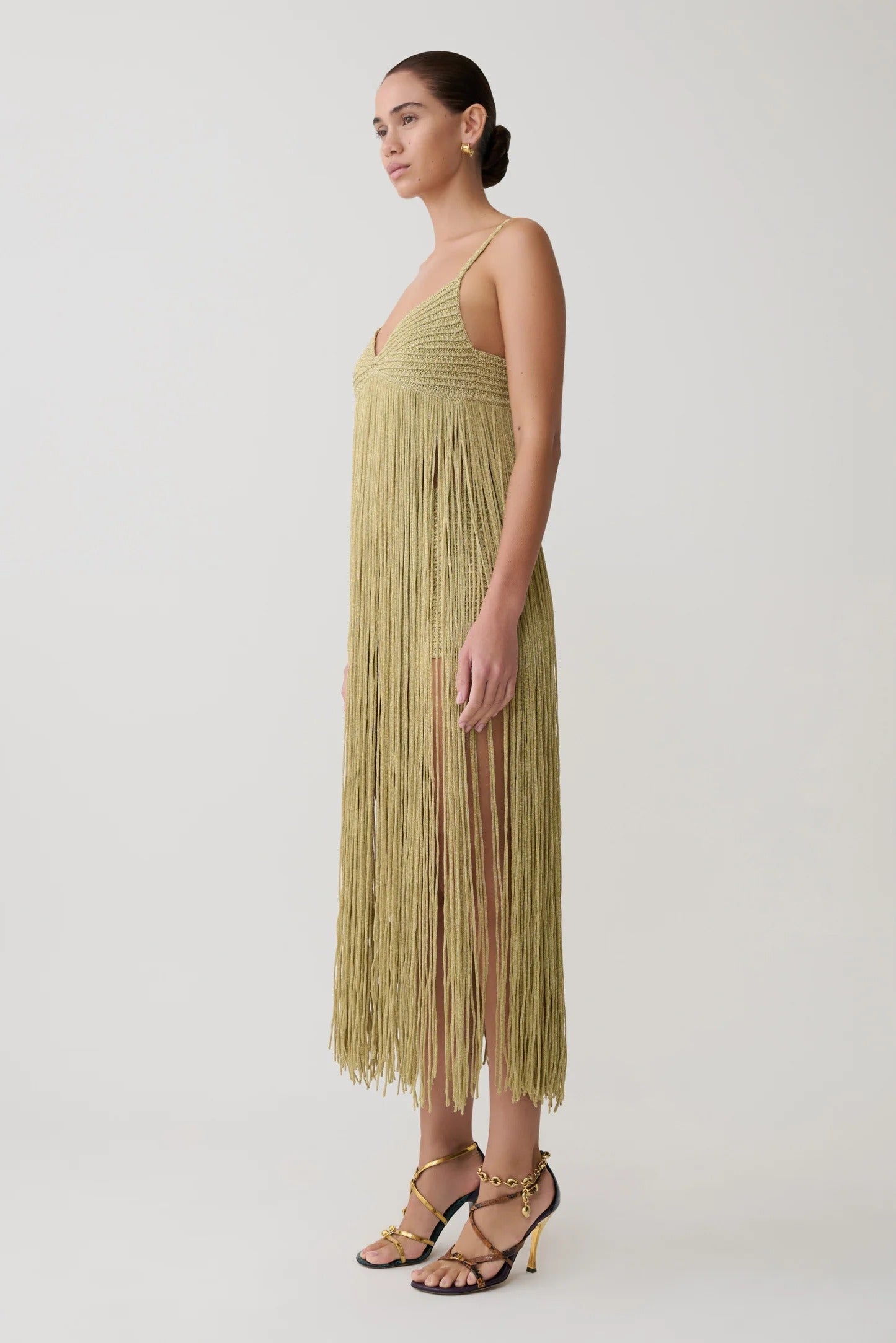 Fringe Crochet Camisole Short Set