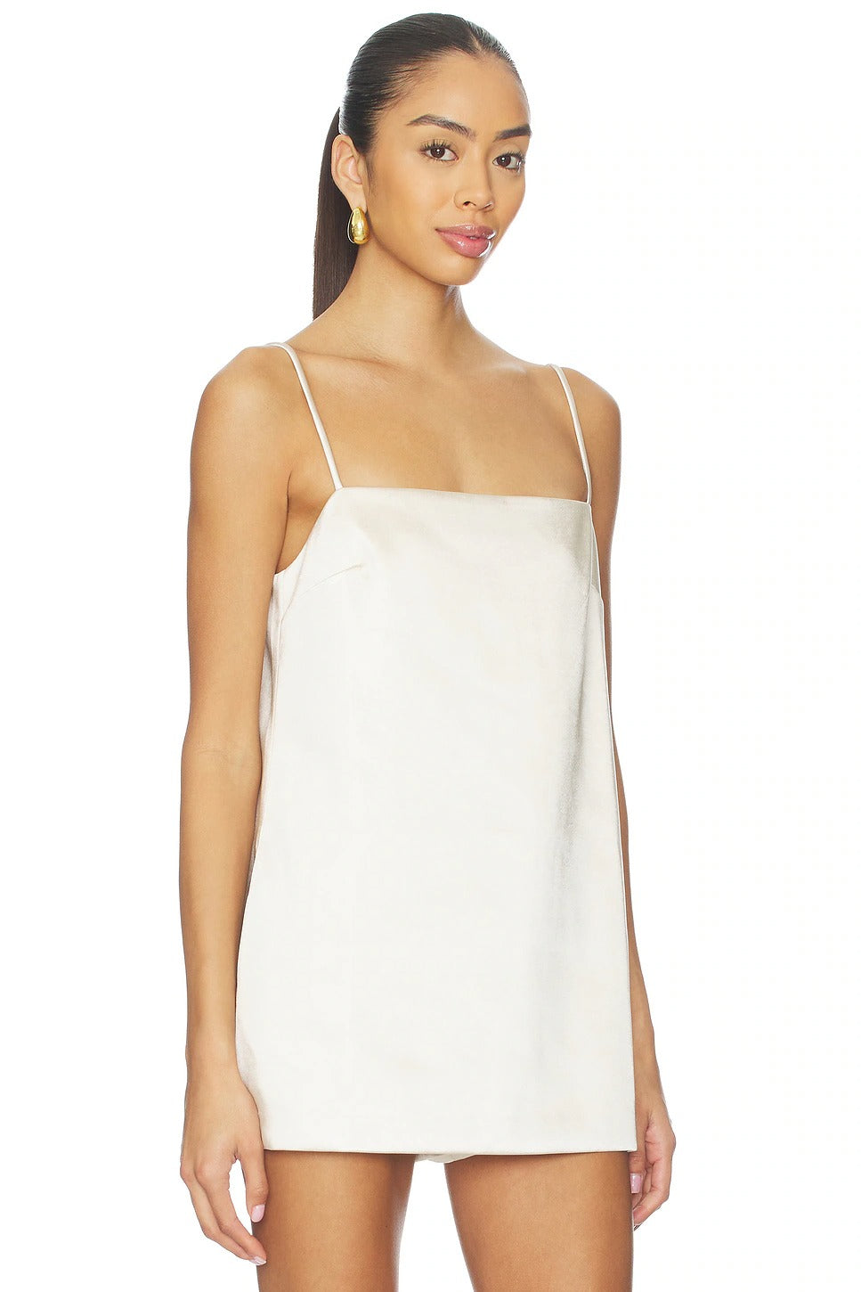 Sıvı Bronz Asimetrik Kuyruklu Maxi Elbise