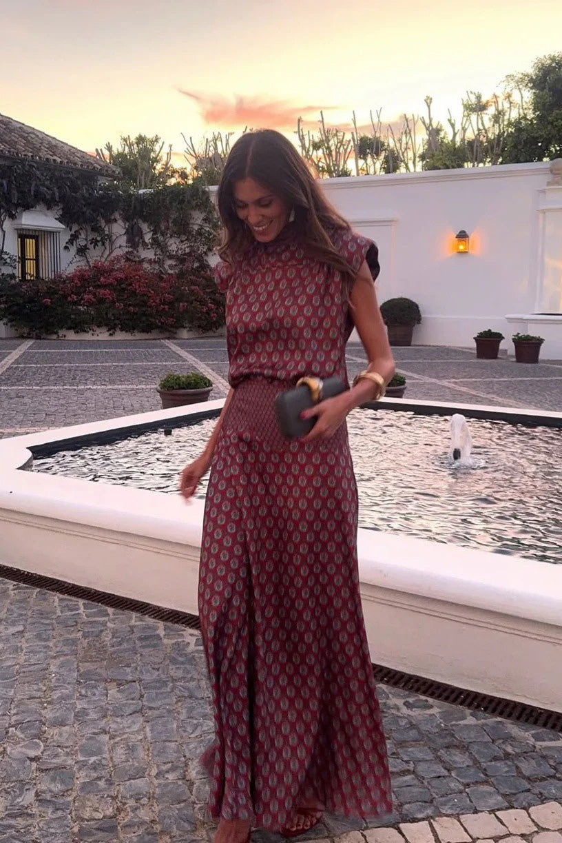 Sian Maxi Kleed - Rust