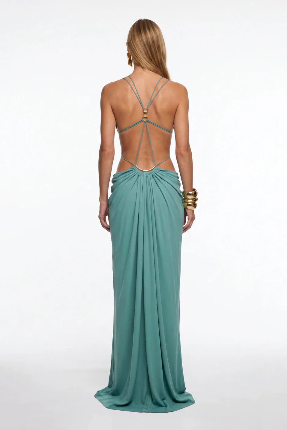Vestido midi de encaje bordado con brezo