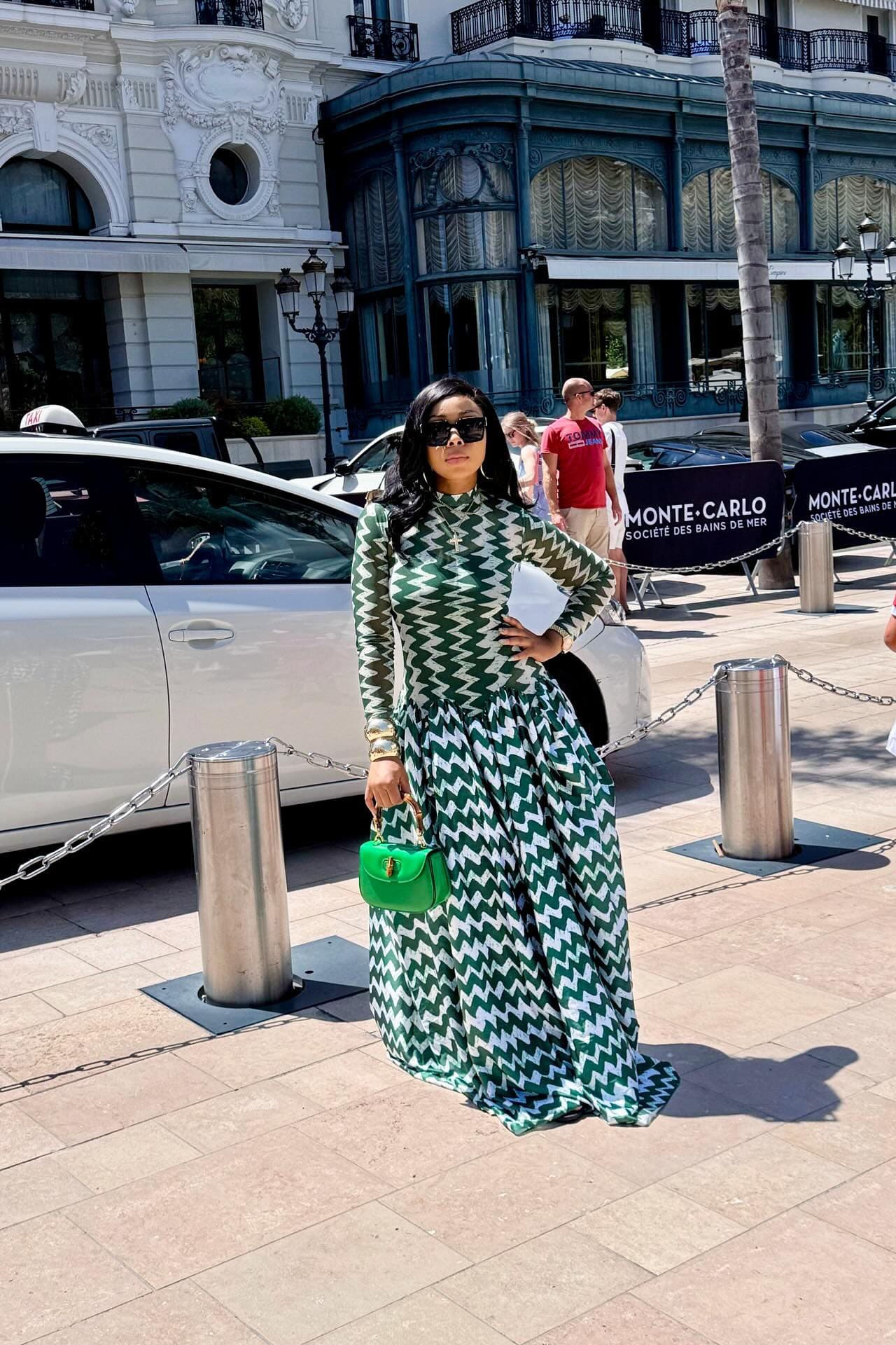 Zigzag Monte Carlo Maxi Dress