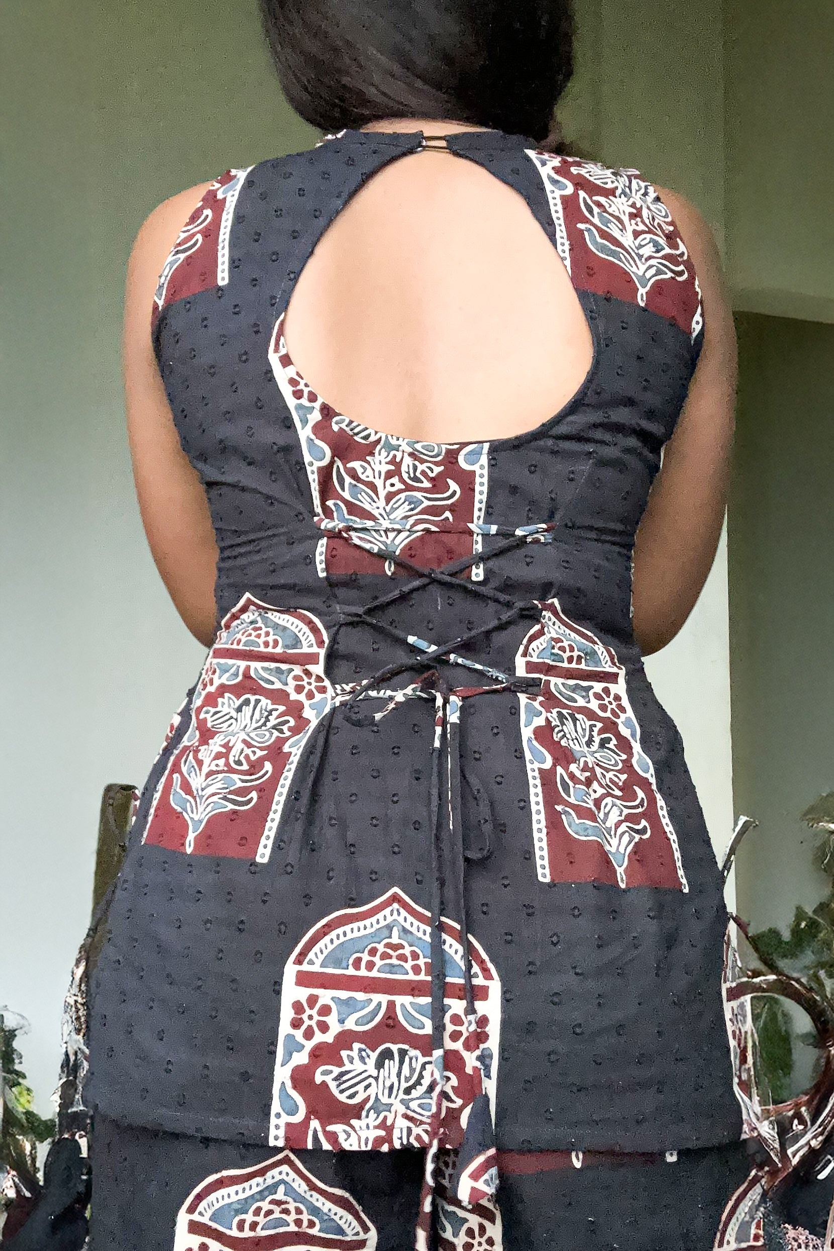 Zestaw spodni z nadrukiem blokowym w kolorze indygo Mughal