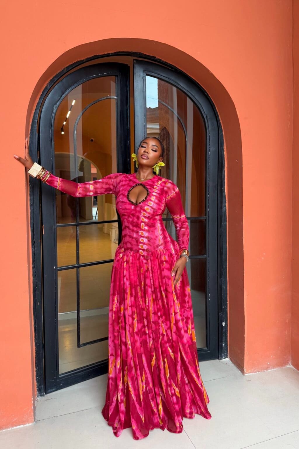 Beaded Keyhole Boho Maxi Dress