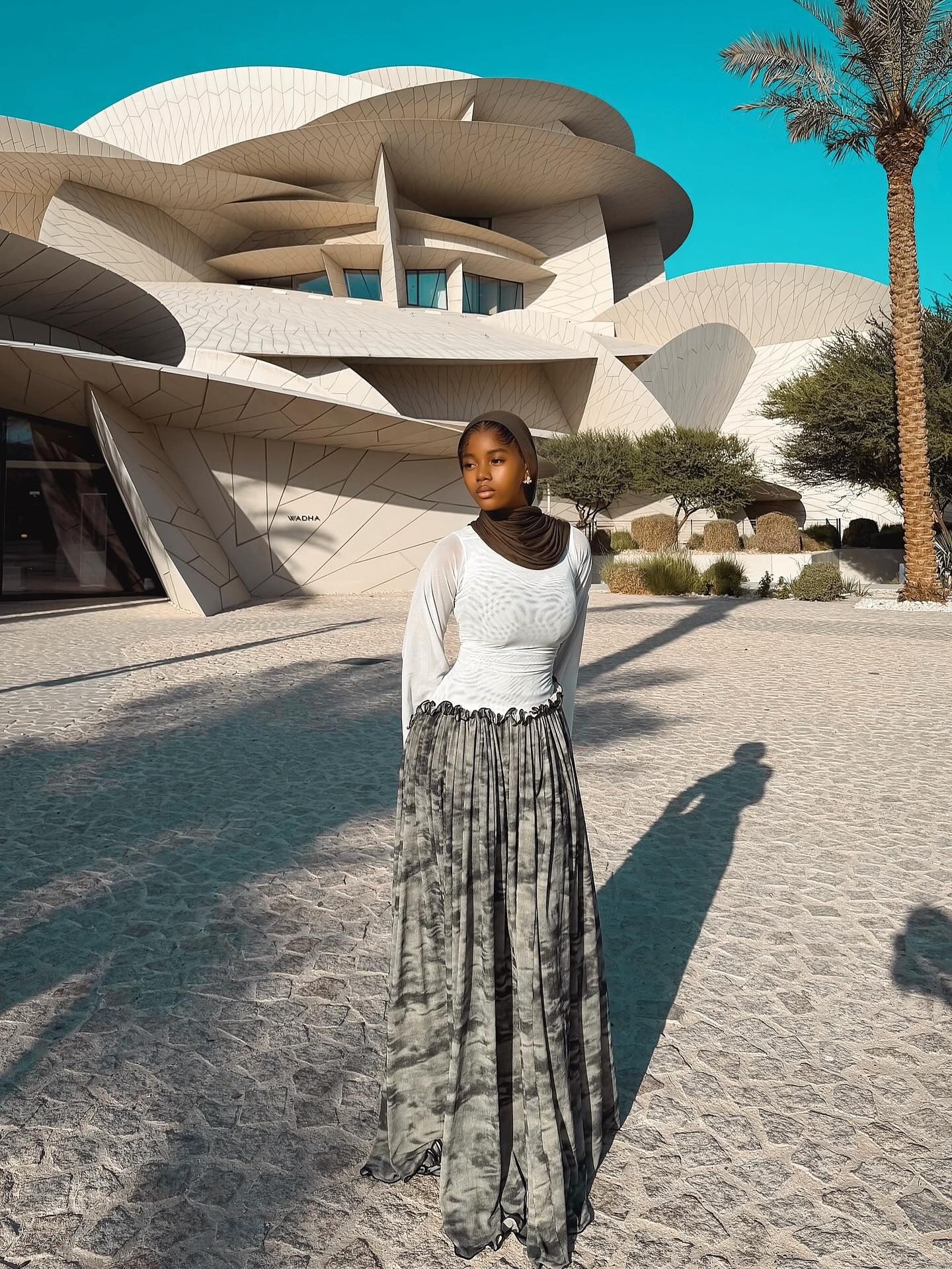 Ink Wash Pleated Paneled Maxi Dress