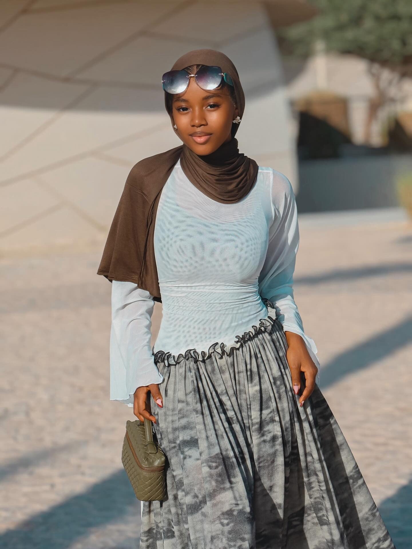 Ink Wash Pleated Paneled Maxi Dress