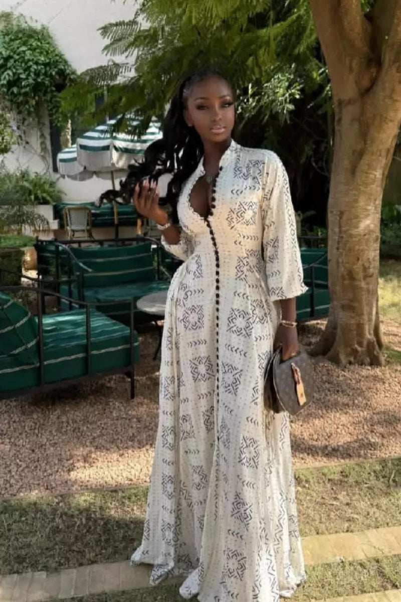 Plaid Button-Down Maxi Dress