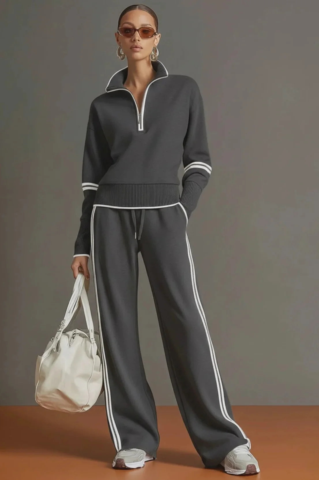 Retro sportlechen Half-Zip Webbing-Set