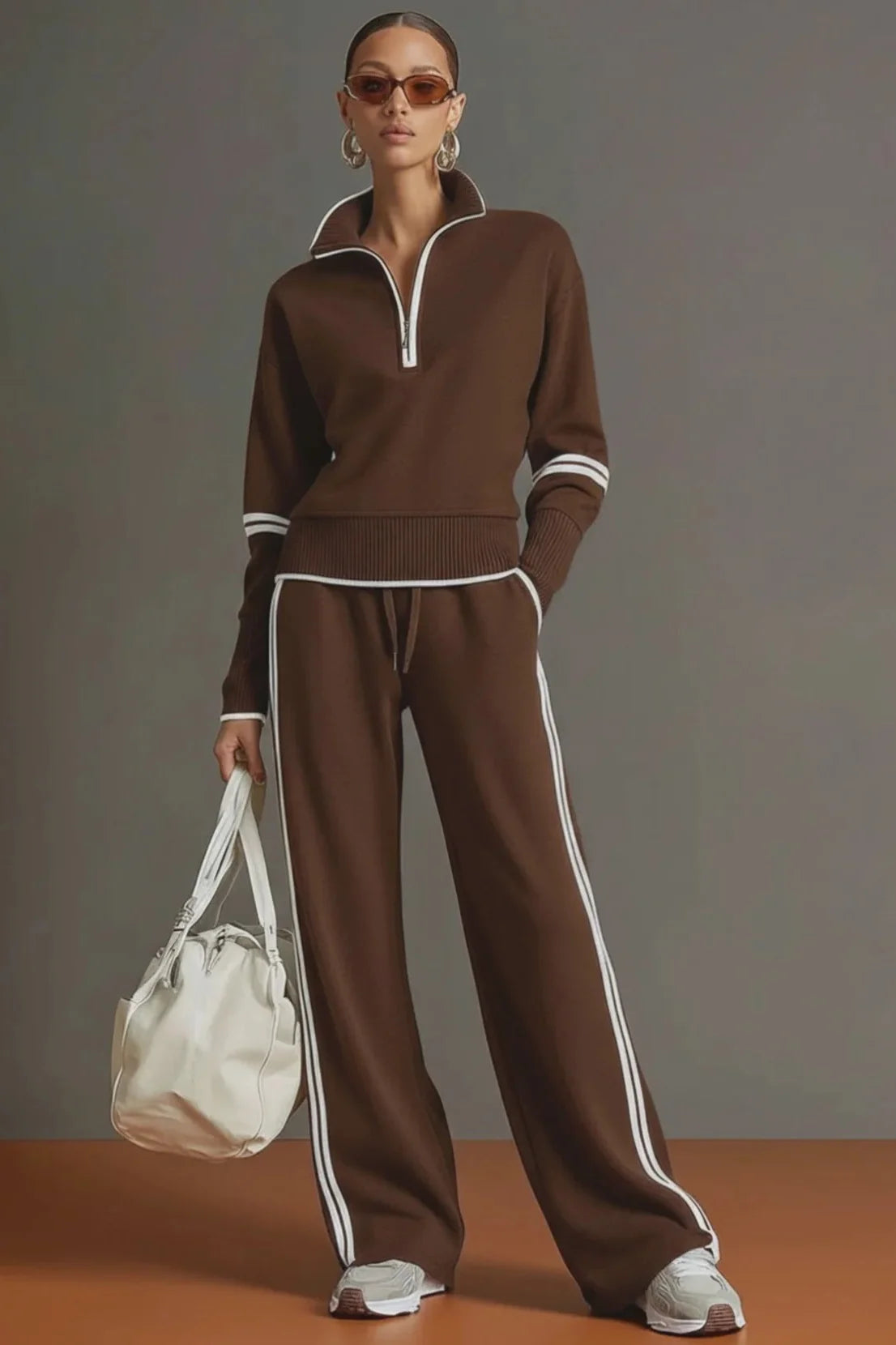 Retro sportlechen Half-Zip Webbing-Set