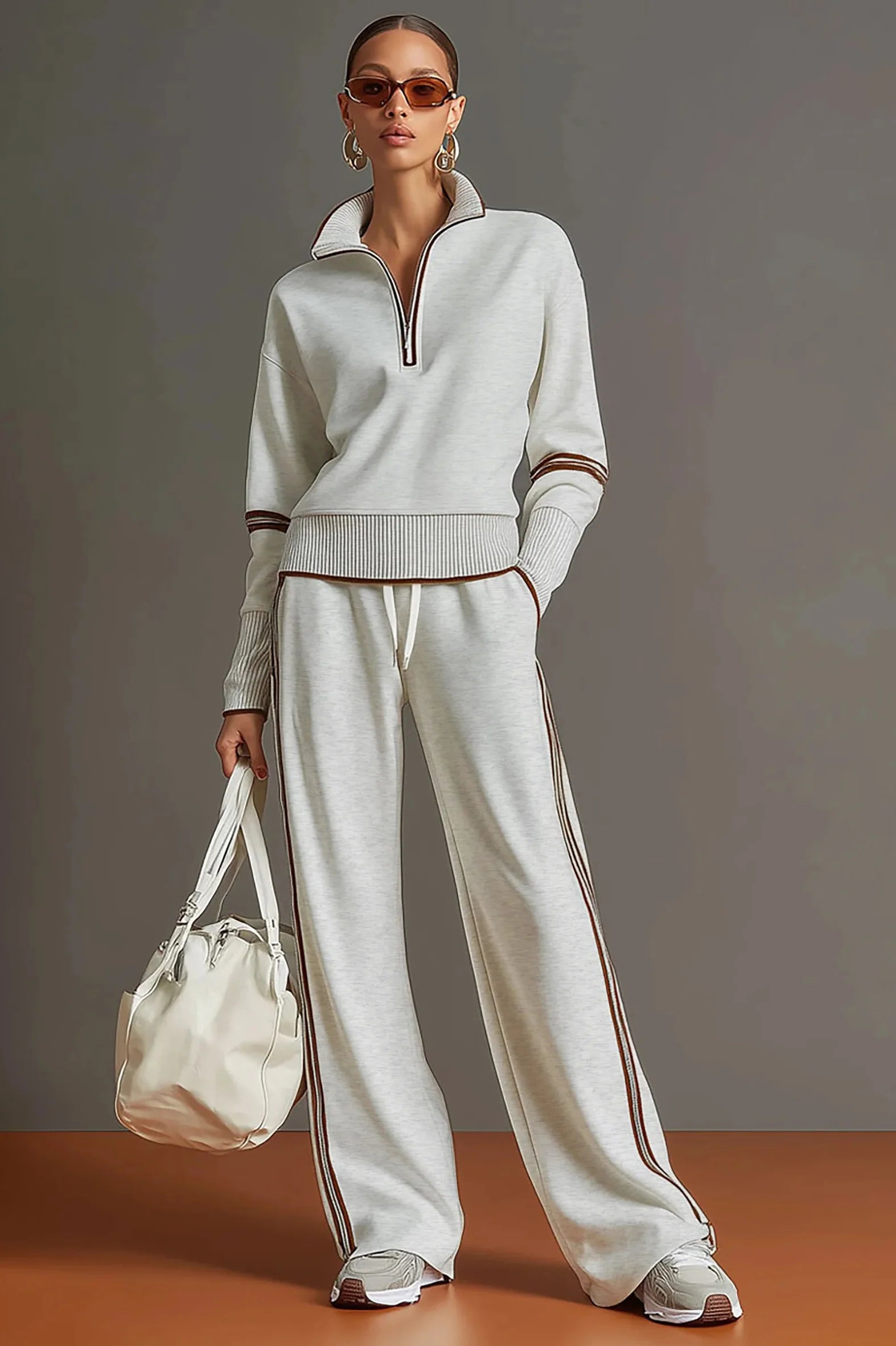 Retro sportlechen Half-Zip Webbing-Set
