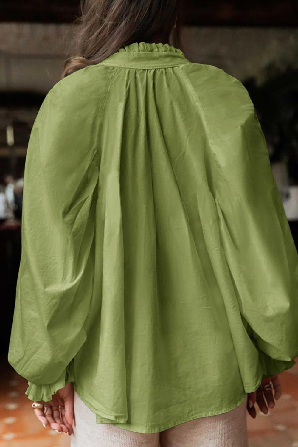 Puff Long Sleeve Button Down Shirt