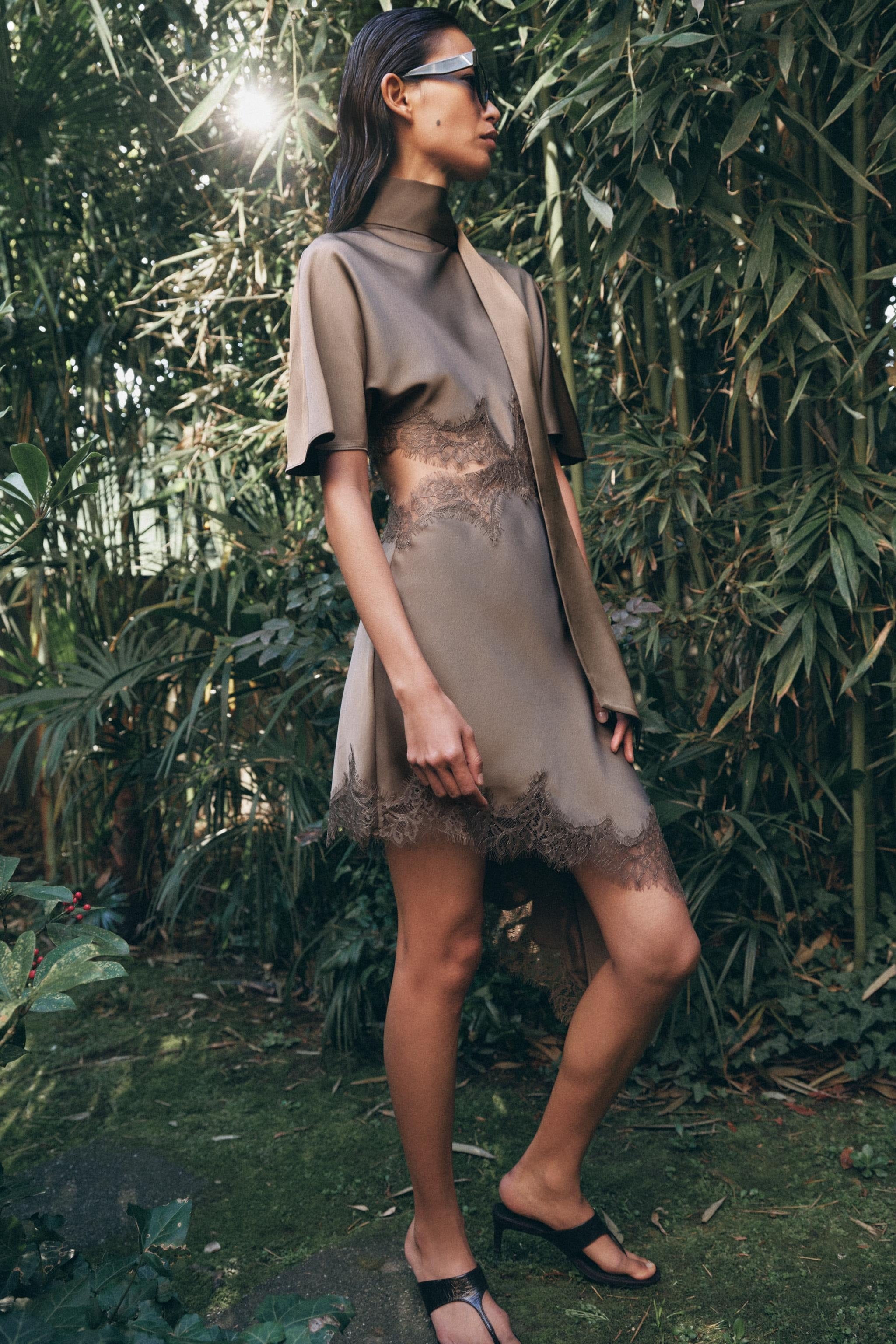 シアーケープ付きツーピースマキシドレスセット