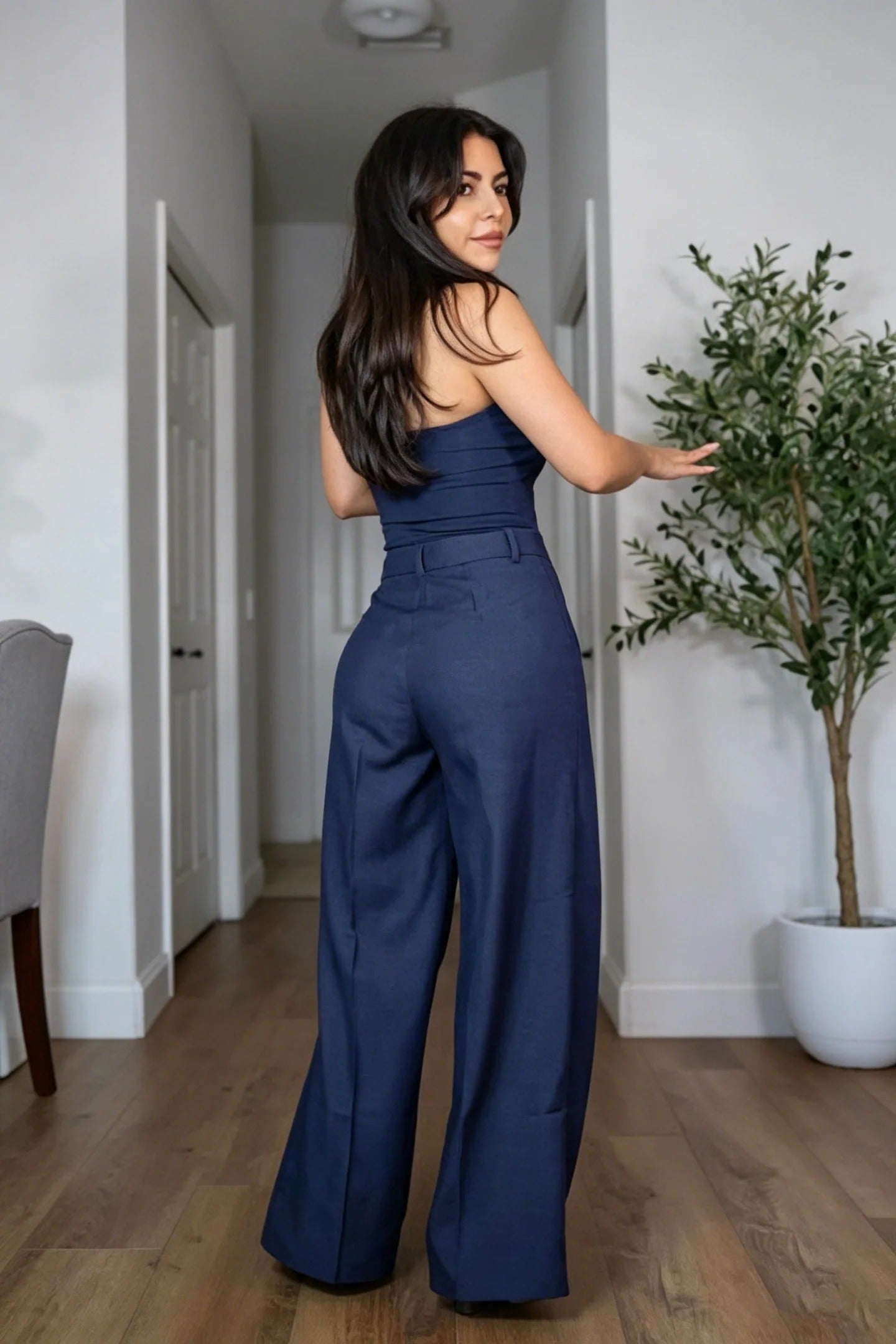 Stylish Wrap Overlay Pants Set
