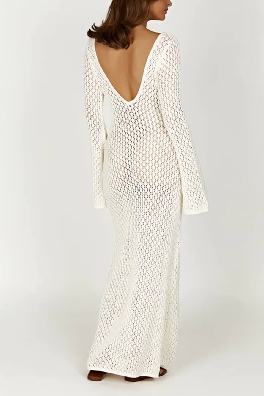 Josie V-hals Cut-out Knit Maxi Dress