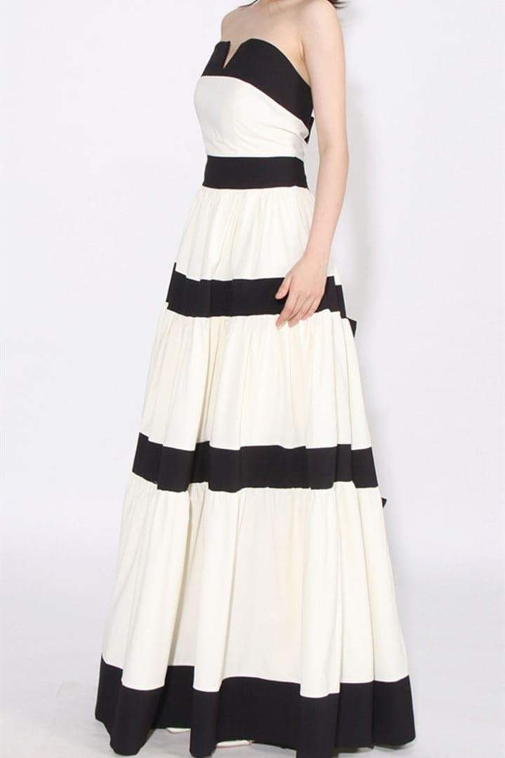 Karen Colorblock Bowknot Maxi Kleed