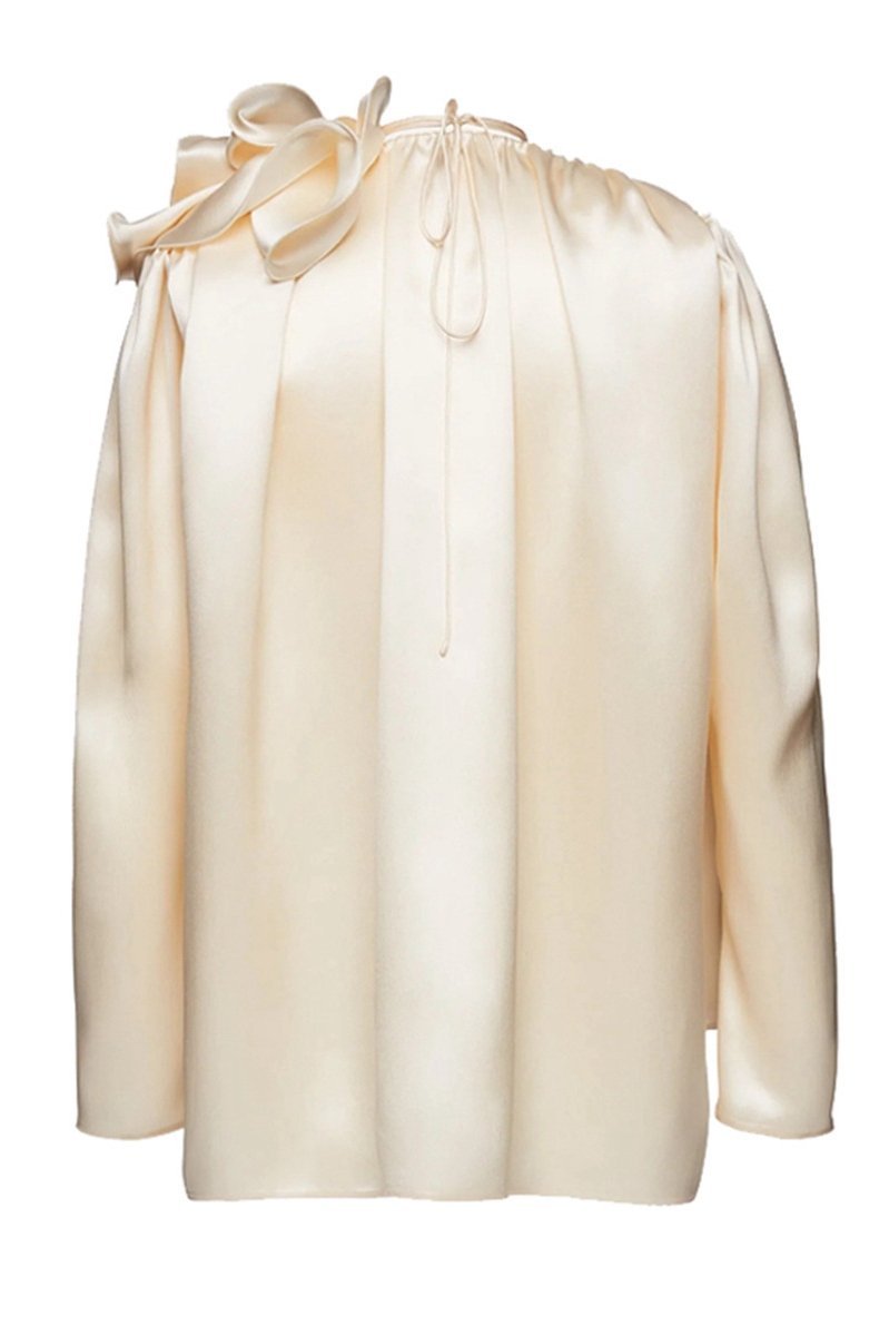 Lorraine Blummen Satin Flowy Blouse