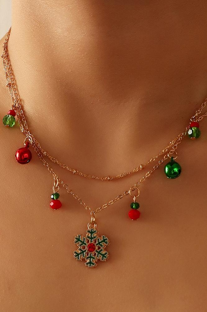 Lynn Christmas Snowflake Removable Pendant Nacklace-Sunfere