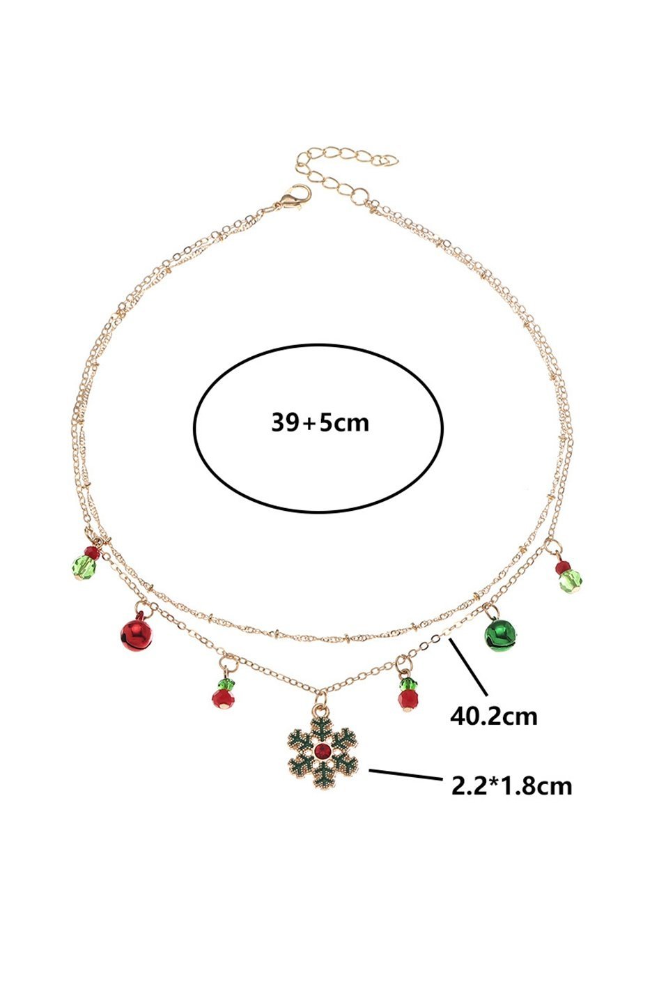 Lynn Christmas Snowflake Removable Pendant Nacklace