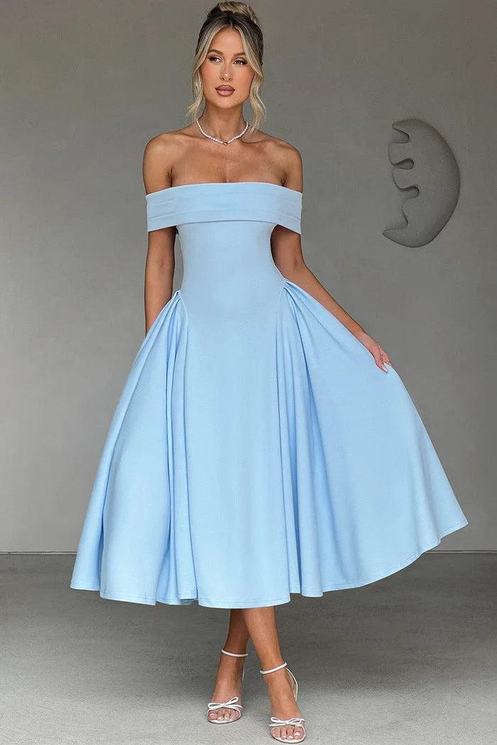 Miranda Midi Dress - Blue
