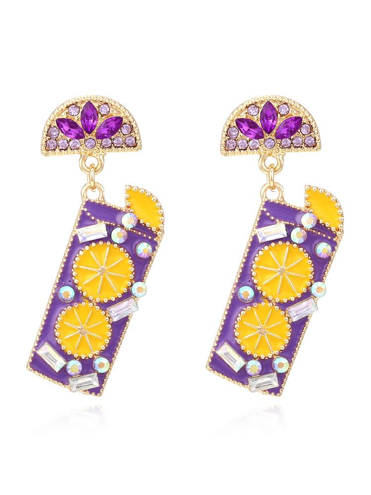 Mocktail Diamante Drop Earrings-Sunfere