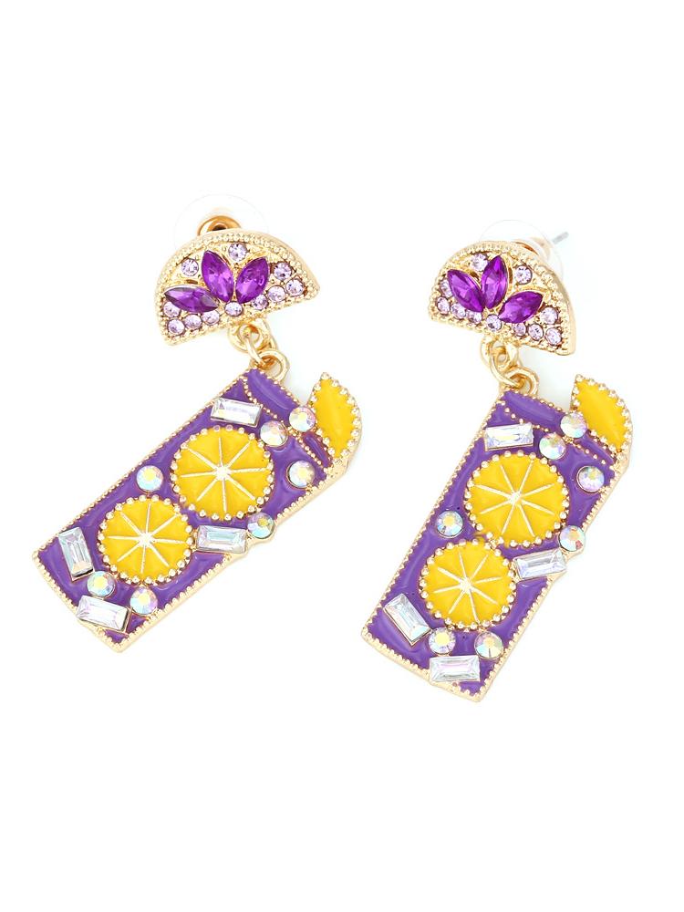 Mocktail Diamante Drop Earrings-Sunfere