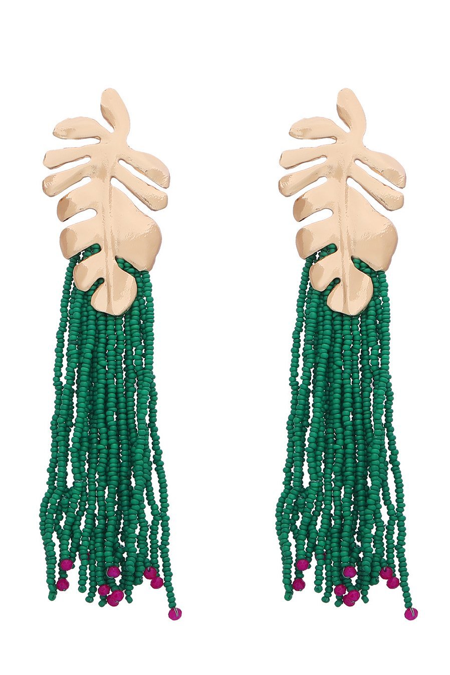 Palm Frond Beads Dusk øredobber