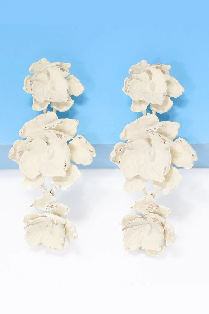 Phyllis Varnish Flower Earrings