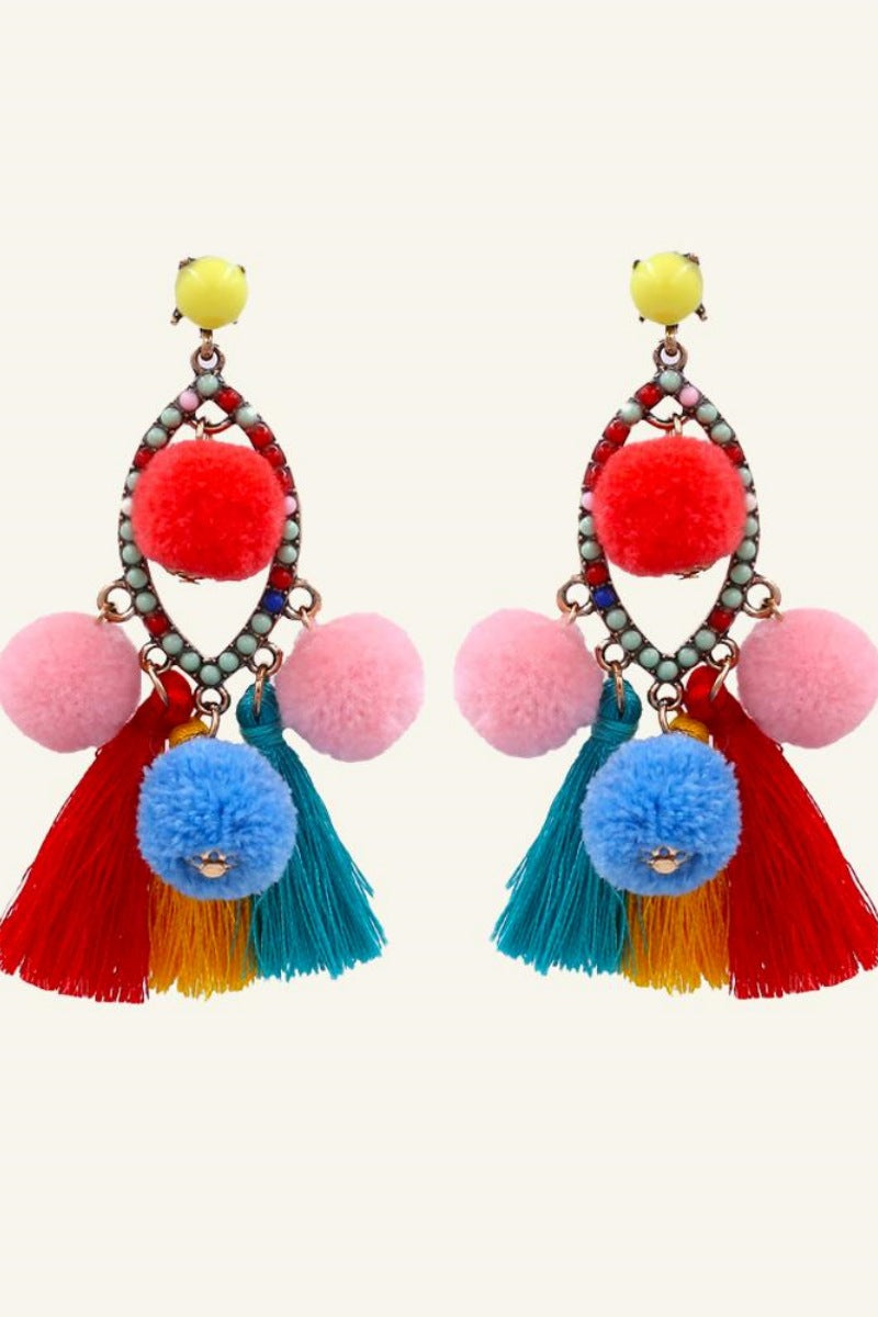 Boucles d'oreilles à pompons