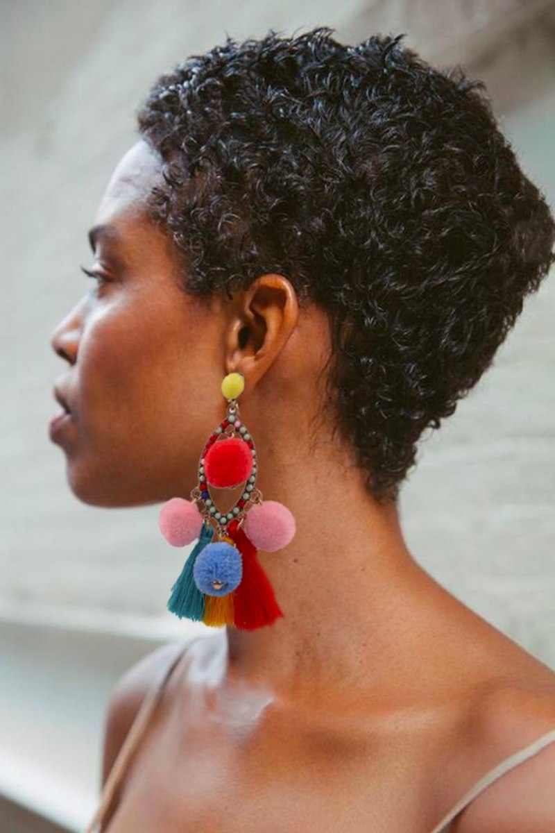 Pom Pom Tassel Earrings